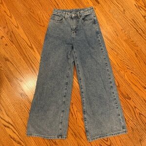 SHEIN Blue Wide-Leg Jeans